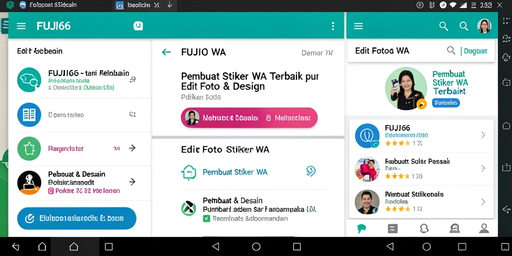 Antarmuka FUJI66 yang sederhana dan menarik untuk membuat stiker WA.
