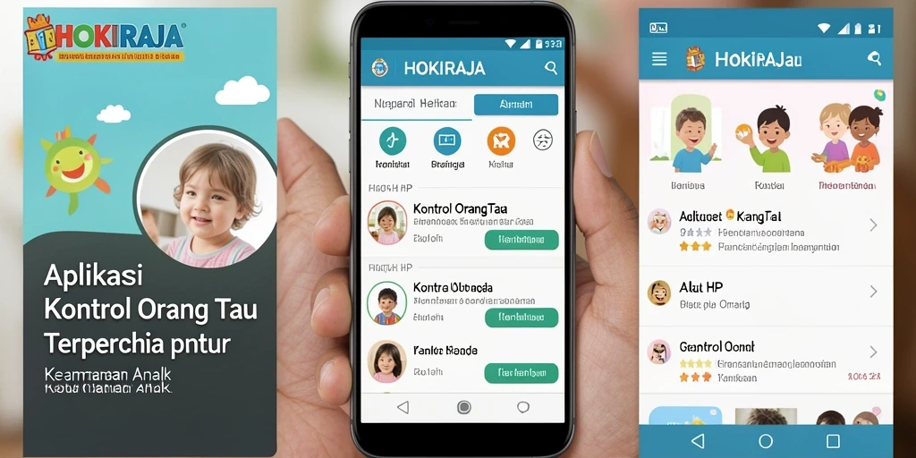 Screenshot HOKIRAJA menunjukkan antarmuka kontrol orang tua yang mudah digunakan.