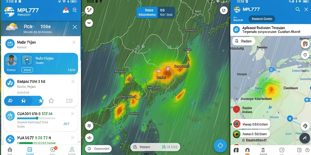 Antarmuka aplikasi Radar Hujan MPL777 yang informatif dan interaktif.