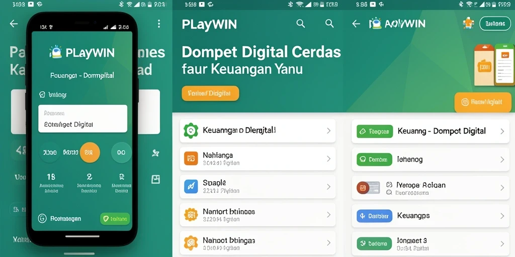 Antarmuka PLAYWIN yang intuitif untuk transaksi keuangan.