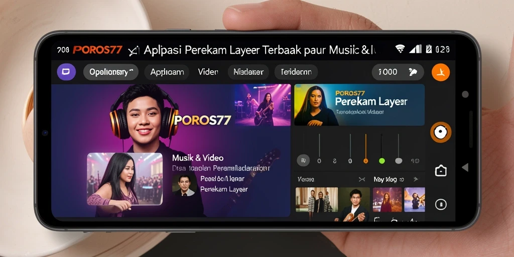 Antarmuka Perekam Layar POROS77 yang mudah digunakan.