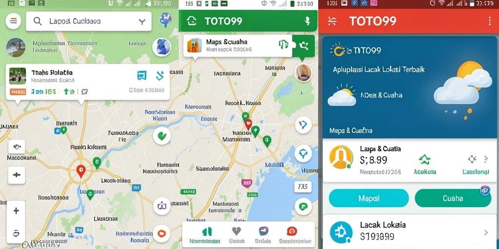 Antarmuka TOTO99 yang menampilkan fitur Lacak Lokasi.