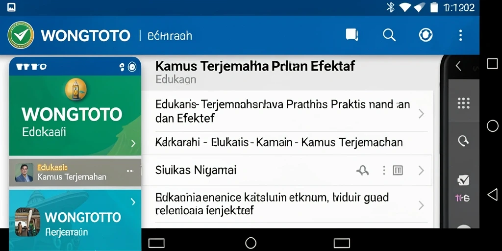 Antarmuka WONGTOTO yang intuitif untuk belajar bahasa.
